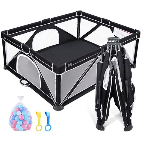 With 4 TPR suction cup base strengthen stability. . Angelbliss playpen